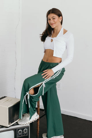 BOSS BOW ADULT PANT- HUNTER GREEN/WHITE