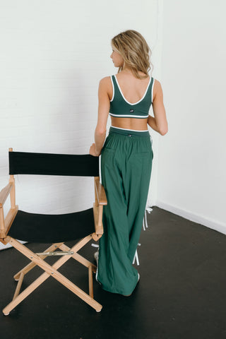 BOSS BOW CHILD PANT- HUNTER GREEN/WHITE