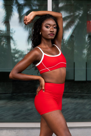 POWER PLAY ADULT RIBBED SHORT- RUBY RIB