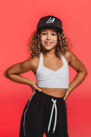 HALTER CHILD TOP- WHITE