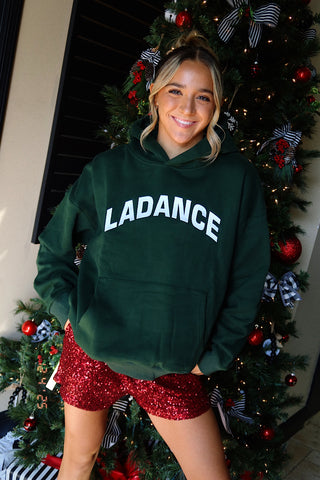 LA DANCE OVERSIZED CHILD HOODIE- DARK GREEN
