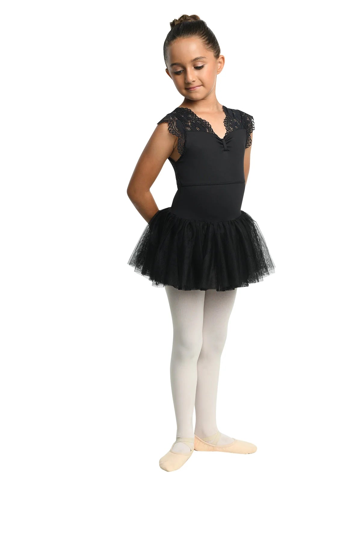 Danznmotion Kids Brielle Cap Sleeve Lace Dress