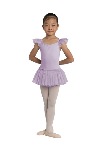 DANZNMOTION Kids Penelope Flutter Sleeve Dress