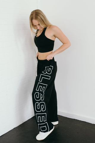 BLESSED CHILD PANT- BLACK/WHITE