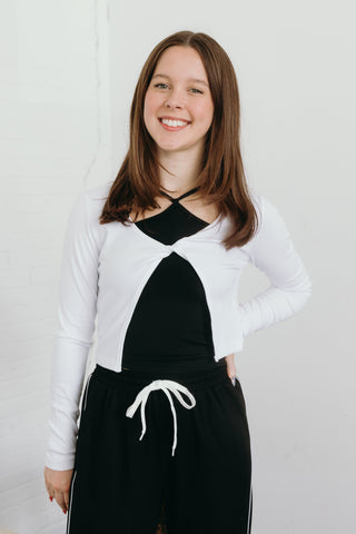 SURRENDER CHILD TOP- WHITE RIB