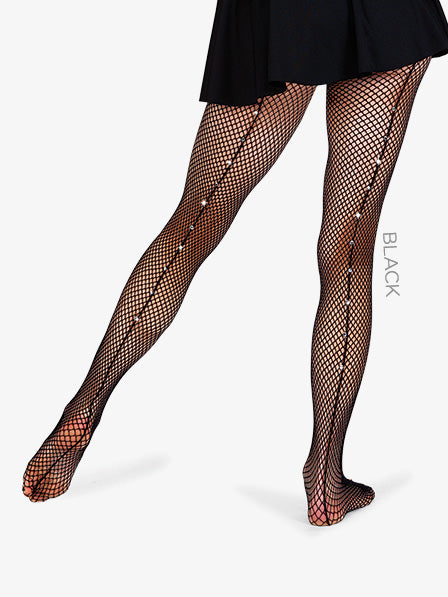 Professional Rhinestone Fishnet Tight