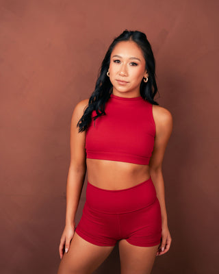 FULL OUT OPEN BACK ADULT CROP TOP- SANGRIA