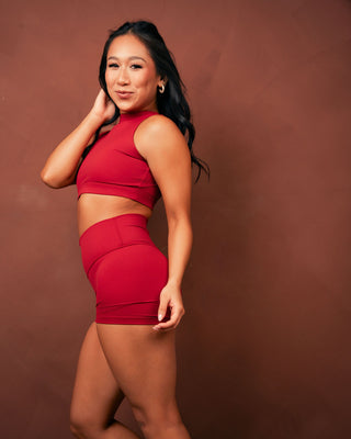 FULL OUT OPEN BACK ADULT CROP TOP- SANGRIA