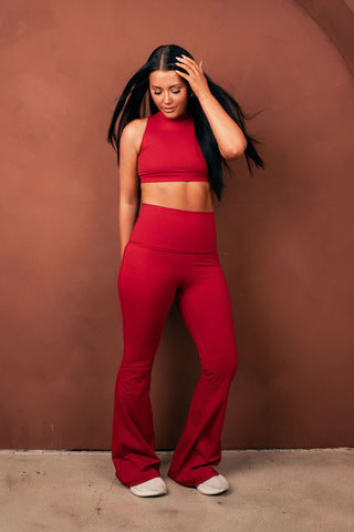 FULL OUT FOLD OVER ADULT PANT- SANGRIA