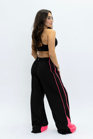 KYA ADULT TRACK PANT-BLACK/NEON PINK
