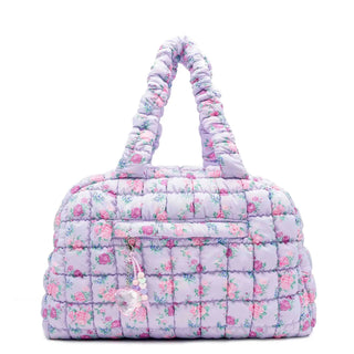 Quilted Scrunchies Floral Printed Medium Duffle Bag