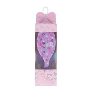 DANCE Orchid Floral Bow Printed Hairbrush