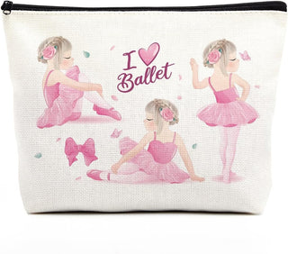 I Heart Ballet Large Cosemtic Pouch