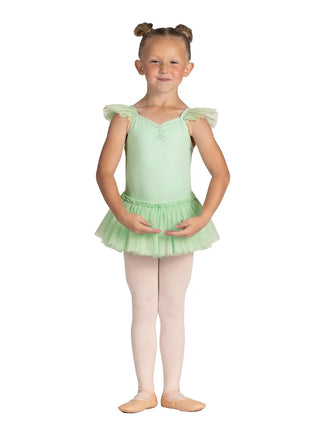 DANZNMOTION Kids Penelope Flutter Sleeve Dress