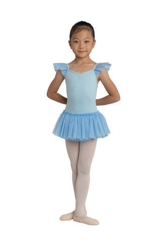 DANZNMOTION Kids Penelope Flutter Sleeve Dress