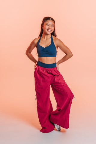 BOSS BOW CHILD PANT- WILD BERRY/WHITE