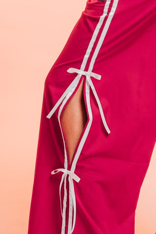 BOSS BOW ADULT PANT- WILD BERRY/WHITE