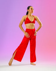 SATIN SPLIT FLARE ADULT SET