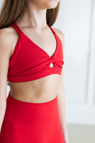 TATE TWIST CHILD TOP- CHERRY