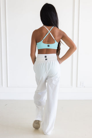 INDEPENDENT CHILD TRACK PANT- AQUAMARINE/WHITE