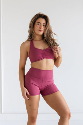 SUNNIE ADULT HALTER TOP- DEEP MAUVE