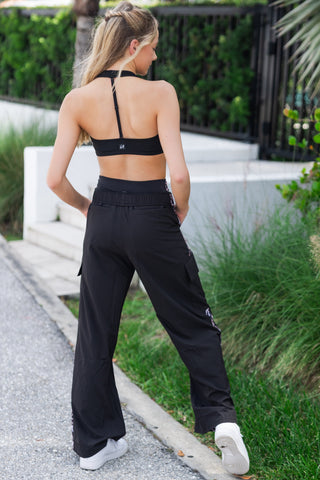 GO TO ADULT TRACK PANT- BROWN CHEETAH/BLACK