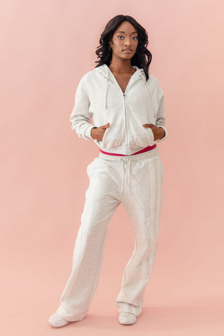 DAYDREAM ADULT SWEATPANT- GREY/WHITE LACE
