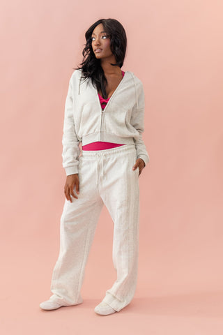 DAYDREAM ADULT ZIP UP- GREY/WHITE LACE