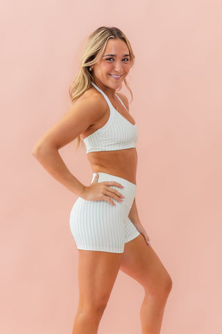 KIKI ADULT SHORT- KEY LIME STRIPE
