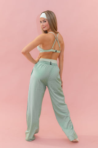 NIOR LACE CHILD PANTS- LIME/WHITE