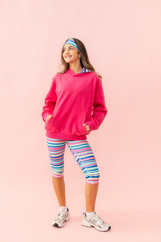 LA OVERSIZED CHILD HOODIE- CABANA STRIPE