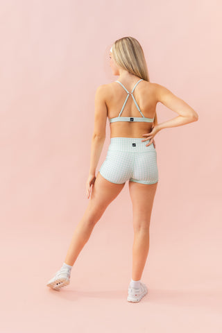 LUXE ADULT SHORT- KEYLIME GINGHAM
