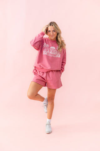 COASTAL ADULT CREW NECK- ISLA PINK
