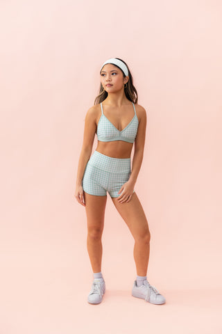 LUXE CHILD TOP- KEYLIME GINGHAM