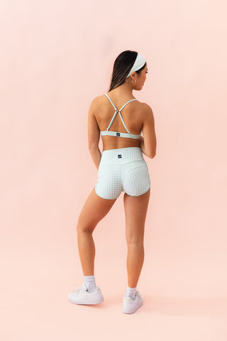 LUXE CHILD TOP- KEYLIME GINGHAM