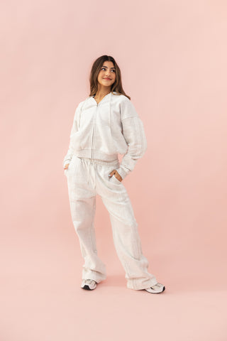 DAYDREAM CHILD ZIP UP- GREY/WHITE LACE