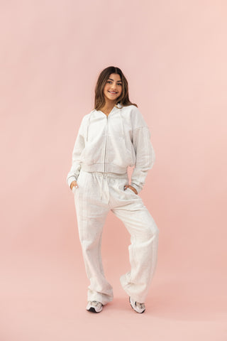 DAYDREAM CHILD SWEATPANT- GREY/WHITE LACE