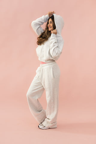 DAYDREAM CHILD SWEATPANT- GREY/WHITE LACE