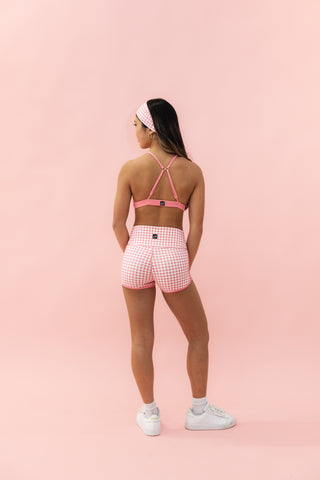 LUXE CHILD TOP- WATERMELON GINGHAM