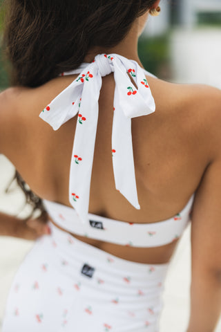 SIENNA CHILD TIE TOP- WHITE/CHERRY