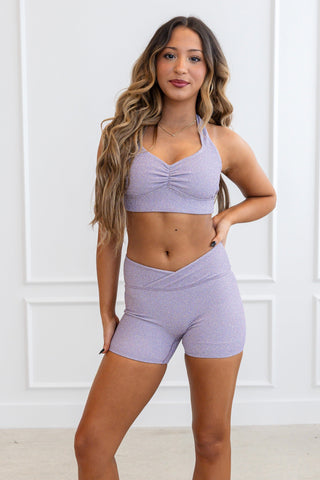 LUMI CHILD HALTER TOP- LAVENDER SPARKLE