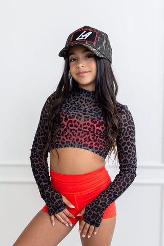 LAYER UP CHILD MESH TOP-CHEETAH