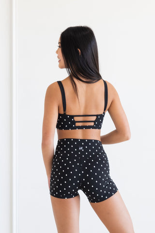 BELLA CHILD SHORT- BLACK/WHITE DOTS