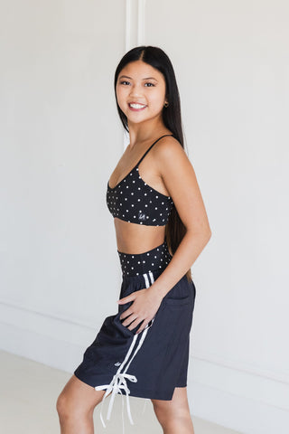 BOSS BOW CHILD SHORT- BLACK/WHITE