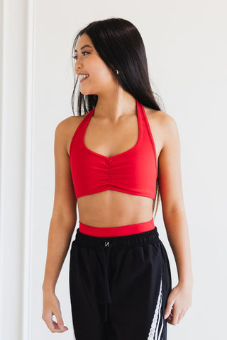 SUNNIE CHILD HALTER TOP - RUBY