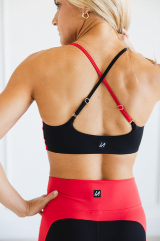 FUEGO ADULT TOP- BLACK/RED