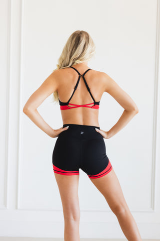 EMMA ADULT SHORT- BLACK/RED