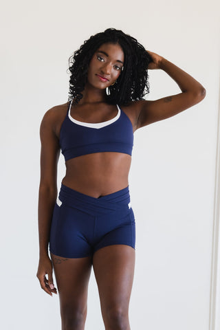 REDEMPTION ADULT TOP- NAVY/WHITE