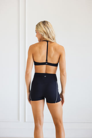 SOUTH SIDE ADULT SHORT- BLACK/WHITE RIB