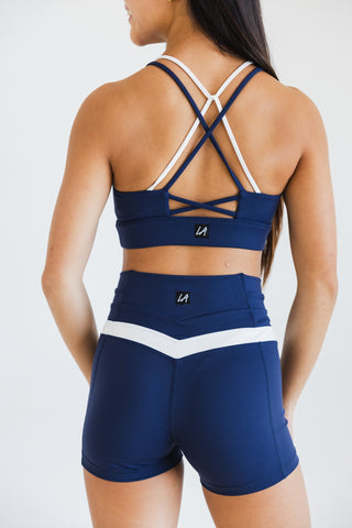 FREEDOM CHILD SHORT- NAVY/WHITE